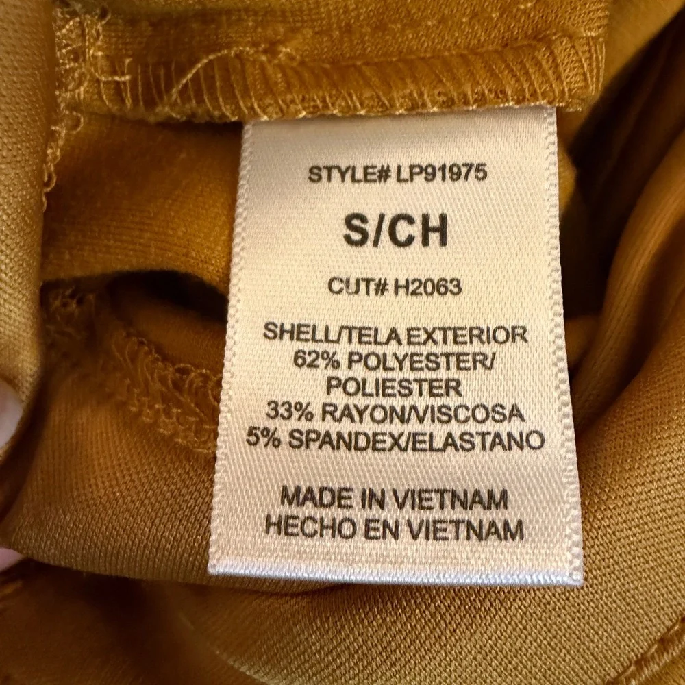 HAVE Los Angeles Jumpsuit Womens Small Mustard Yellow Strapless Wide Leg LP91975